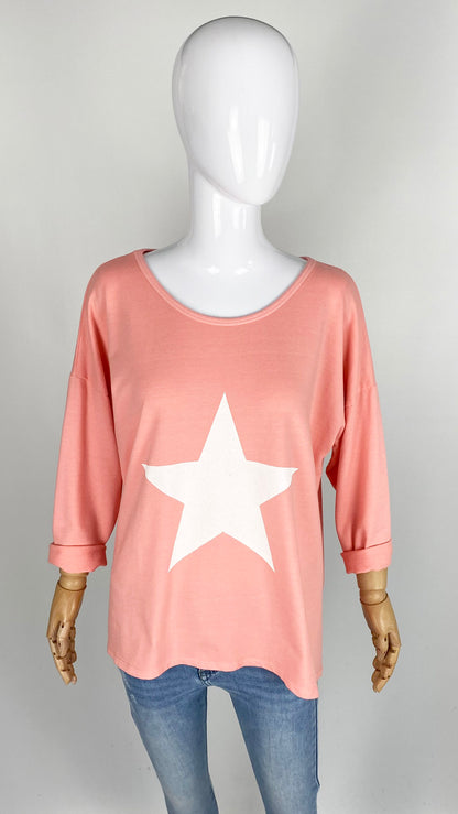 Star hi-low sweatshirt (4 Colours) - last 1s