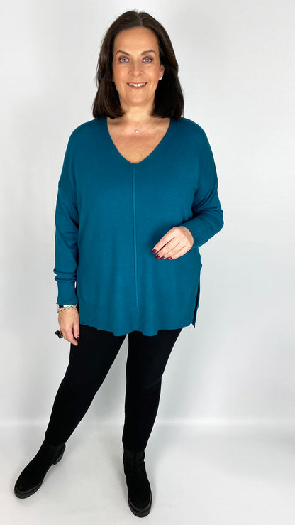 Centre-seam v-neck jumper (6 Colours) - last 1s