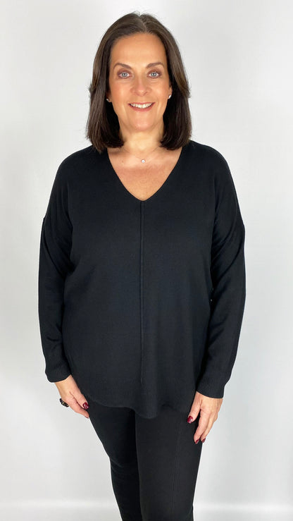 Centre-seam v-neck jumper (6 Colours) - last 1s