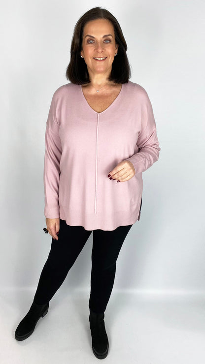 Centre-seam v-neck jumper (6 Colours) - last 1s