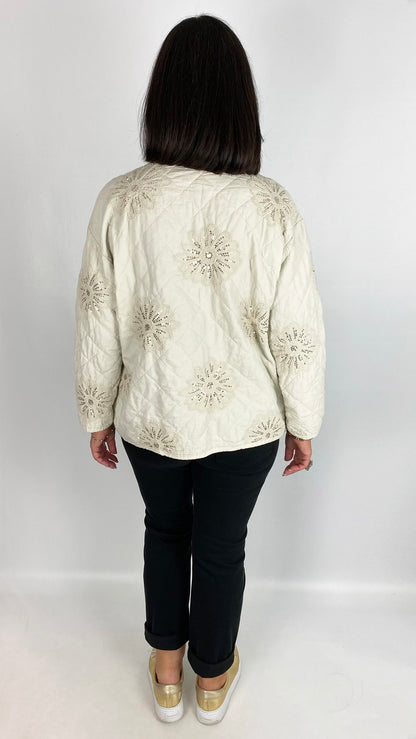 Sequin embellished edge-to-edge jacket | 2 Colours