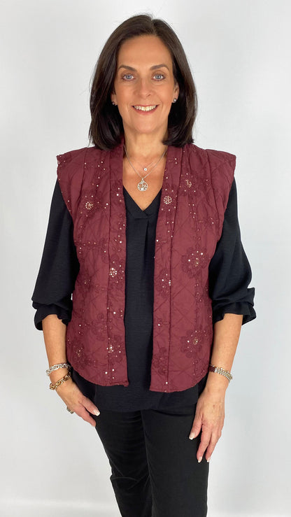 Sequin embellished edge-to-edge waistcoat | 5 Colours