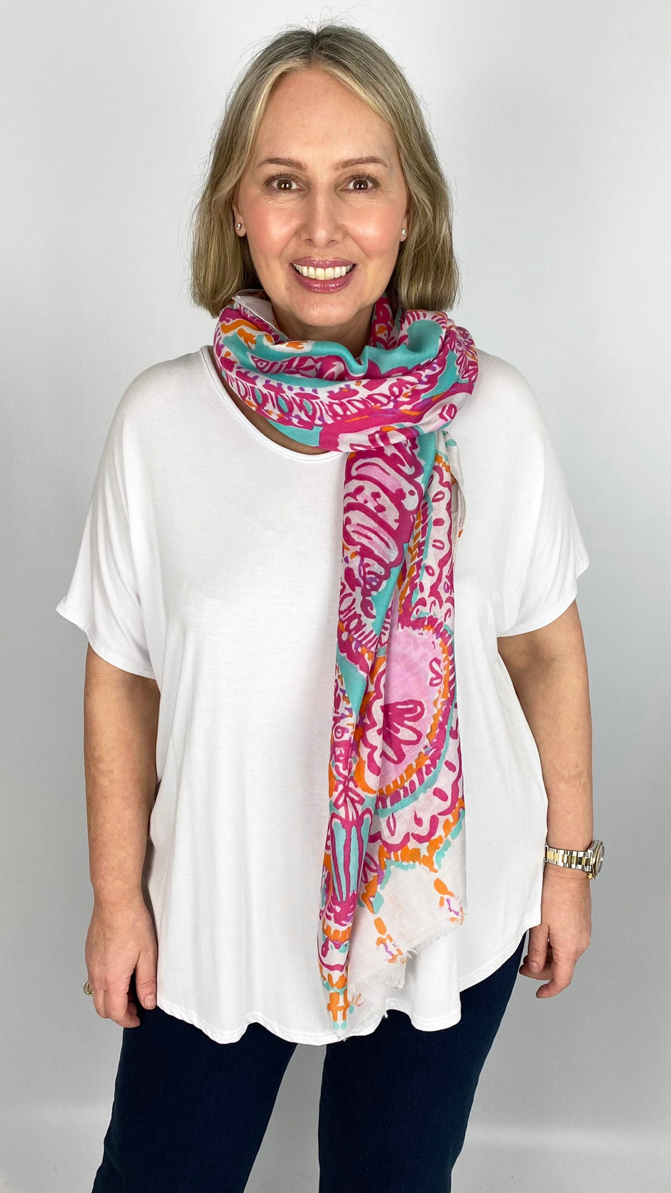 Multi print scarf (2 Colours) - last 1s