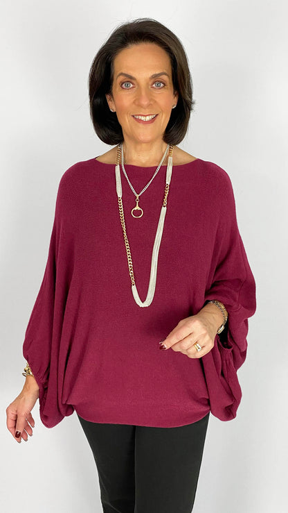 Balloon sleeve batwing jumper | 6 Colours