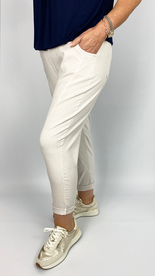 Seamed detail pull-on pocket pants | 6 colours