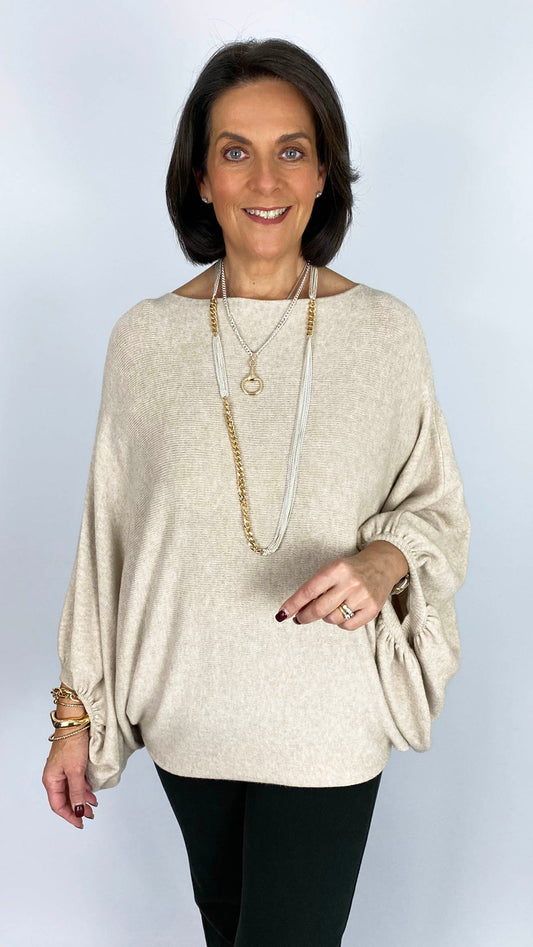 Balloon sleeve batwing jumper | 6 Colours