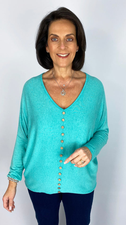 Button front ultra soft long sleeve top  | 7 Colours