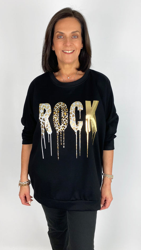 Lightweight silky soft zip-back AP 'ROCK' sweatshirt | 7 Colours