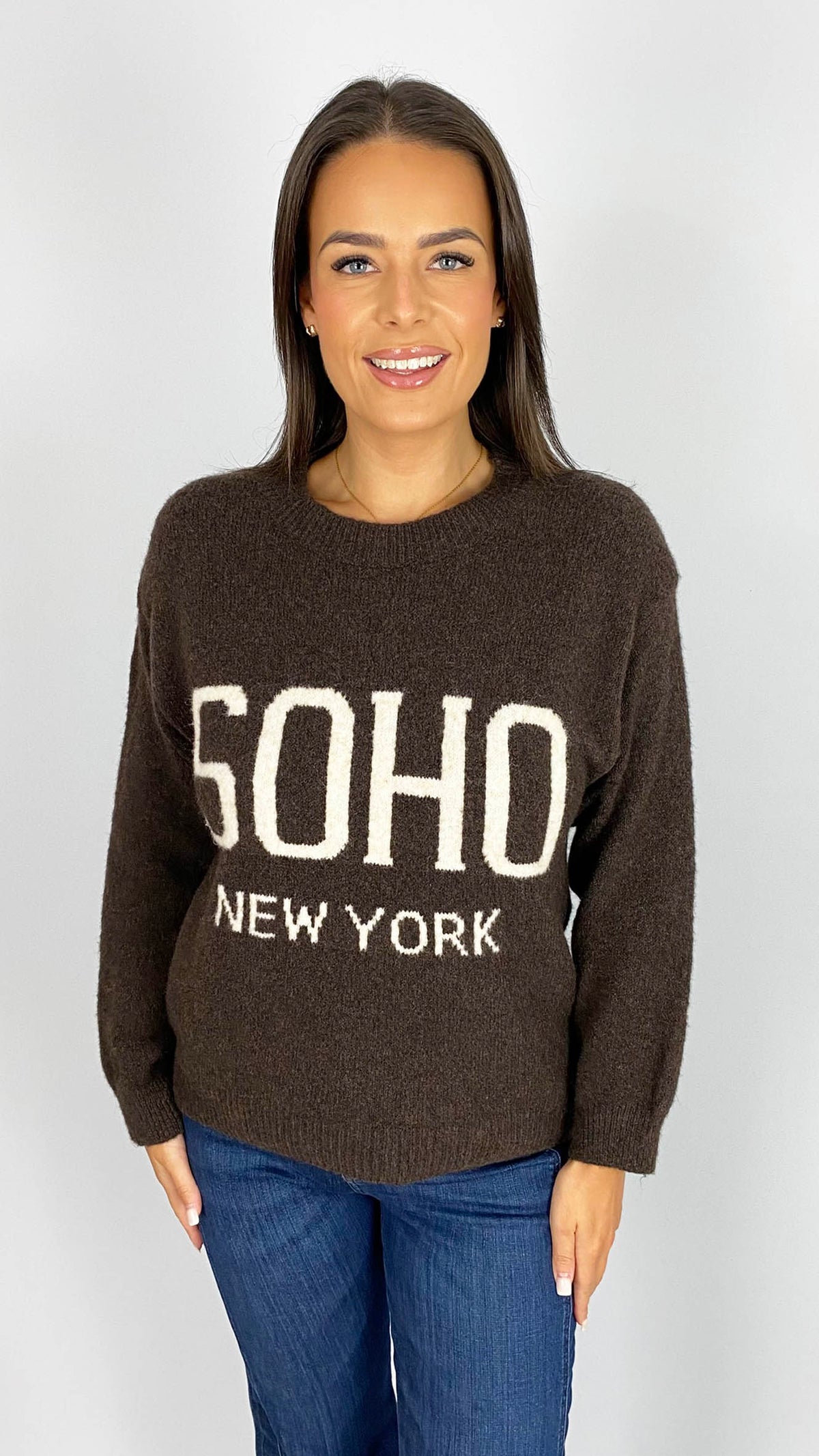 'Soho' slogan jumper | 2 Colours