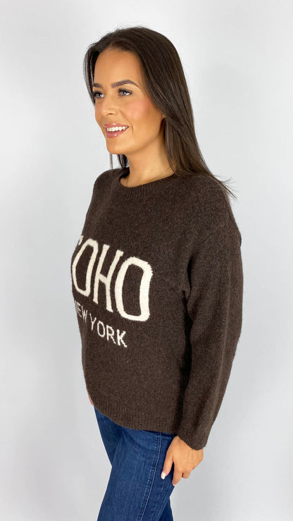 'Soho' slogan jumper | 2 Colours
