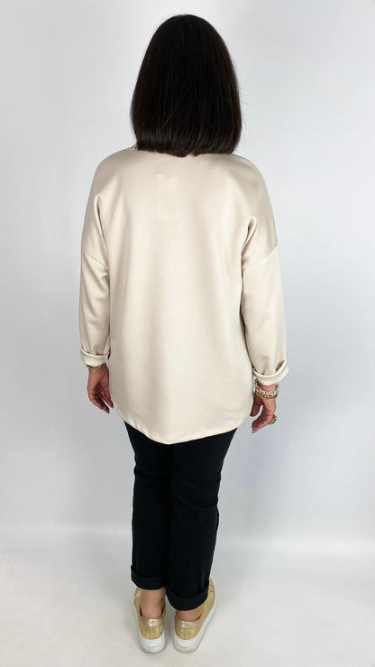 Silky soft lightweight embossed 'BROOKLYN' sweatshirt | 4 Colours | last 1s