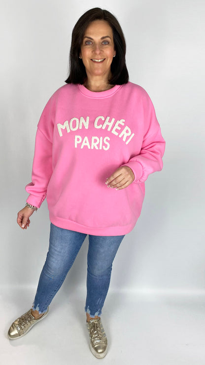 Fleece lined slogan sweatshirt (4 Colours) - last 1s