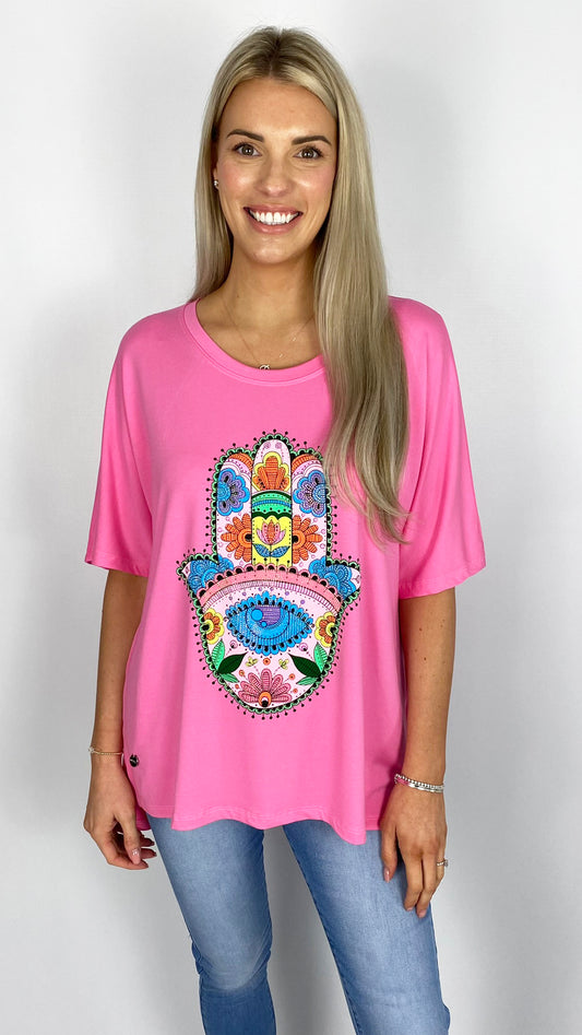 Hamsa jersey t-shirt Top by Malissa J (2 Colours)