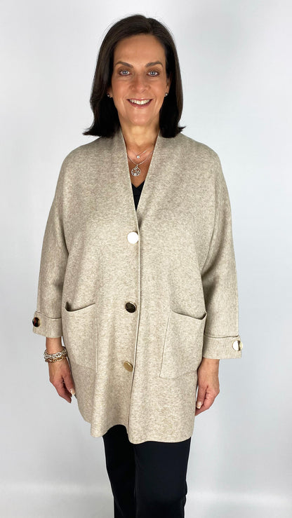 Feature pocket popper button cardigan | 5 Colours