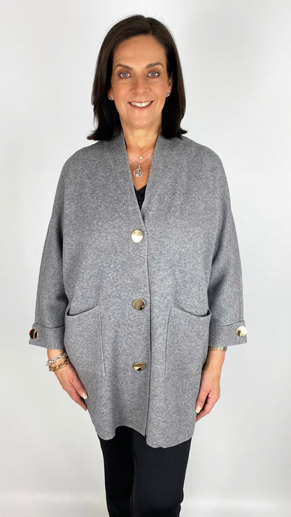 Feature pocket popper button cardigan | 5 Colours