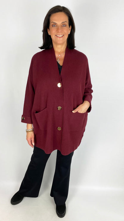 Feature pocket popper button cardigan | 5 Colours
