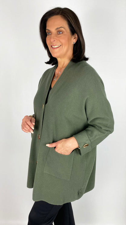 Feature pocket popper button cardigan | 5 Colours