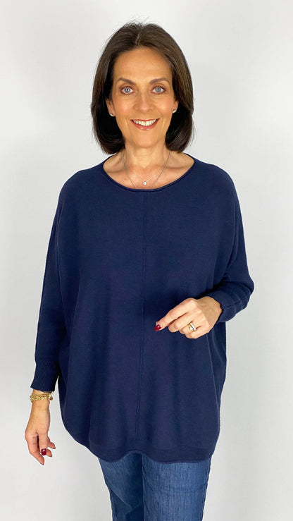 Centre-seam ribbed edge jumper | 6 Colours