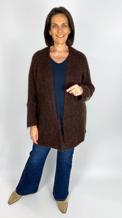 Star sleeve edge-to-edge cardigan | 6 Colours