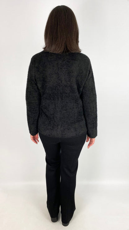 Embellished brushed knit jacket | 2 colours