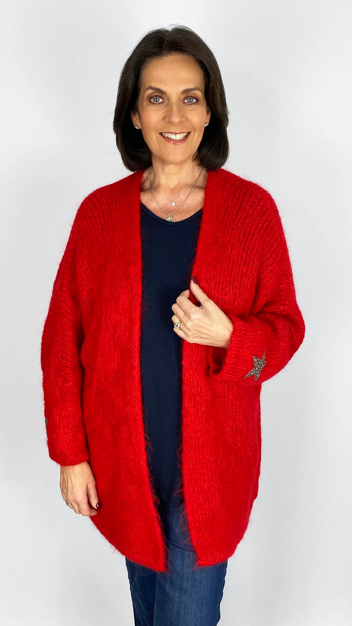 Star sleeve edge-to-edge cardigan | 6 Colours