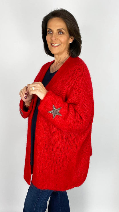 Star sleeve edge-to-edge cardigan | 6 Colours