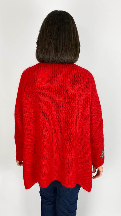 Star sleeve edge-to-edge cardigan | 6 Colours