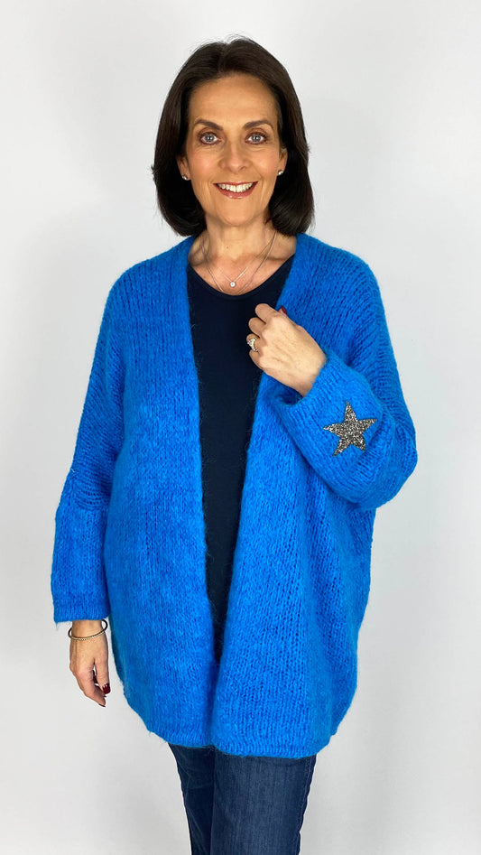 Star sleeve edge-to-edge cardigan | 6 Colours