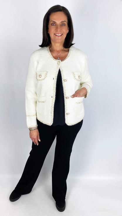 Designer-inspired brushed knit jacket | 2 colours