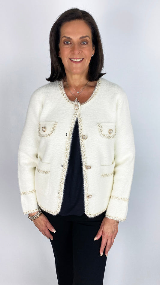 Designer-inspired brushed knit jacket | 2 colours