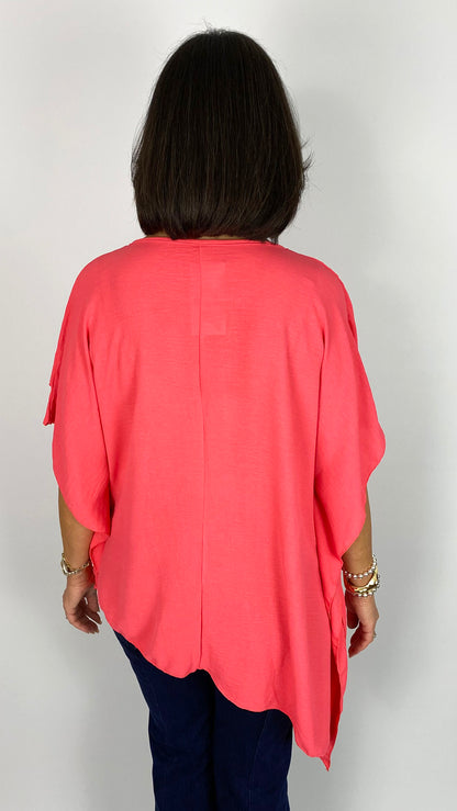 Crepe feel asymmetric top | 7 Colours