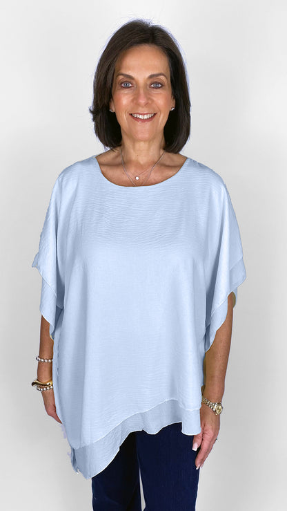 Crepe feel asymmetric top | 7 Colours