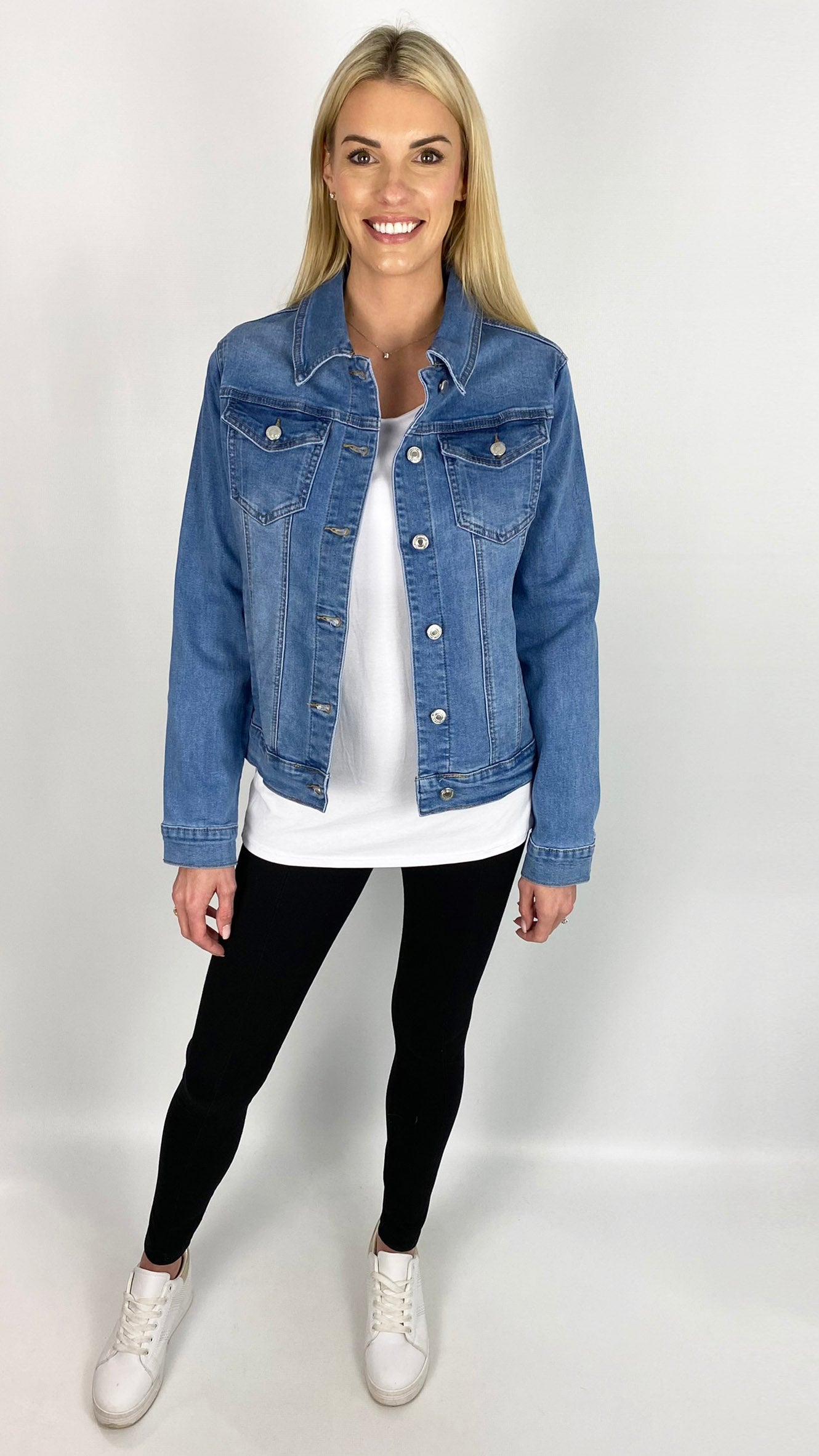 Stretch denim jacket | Blue