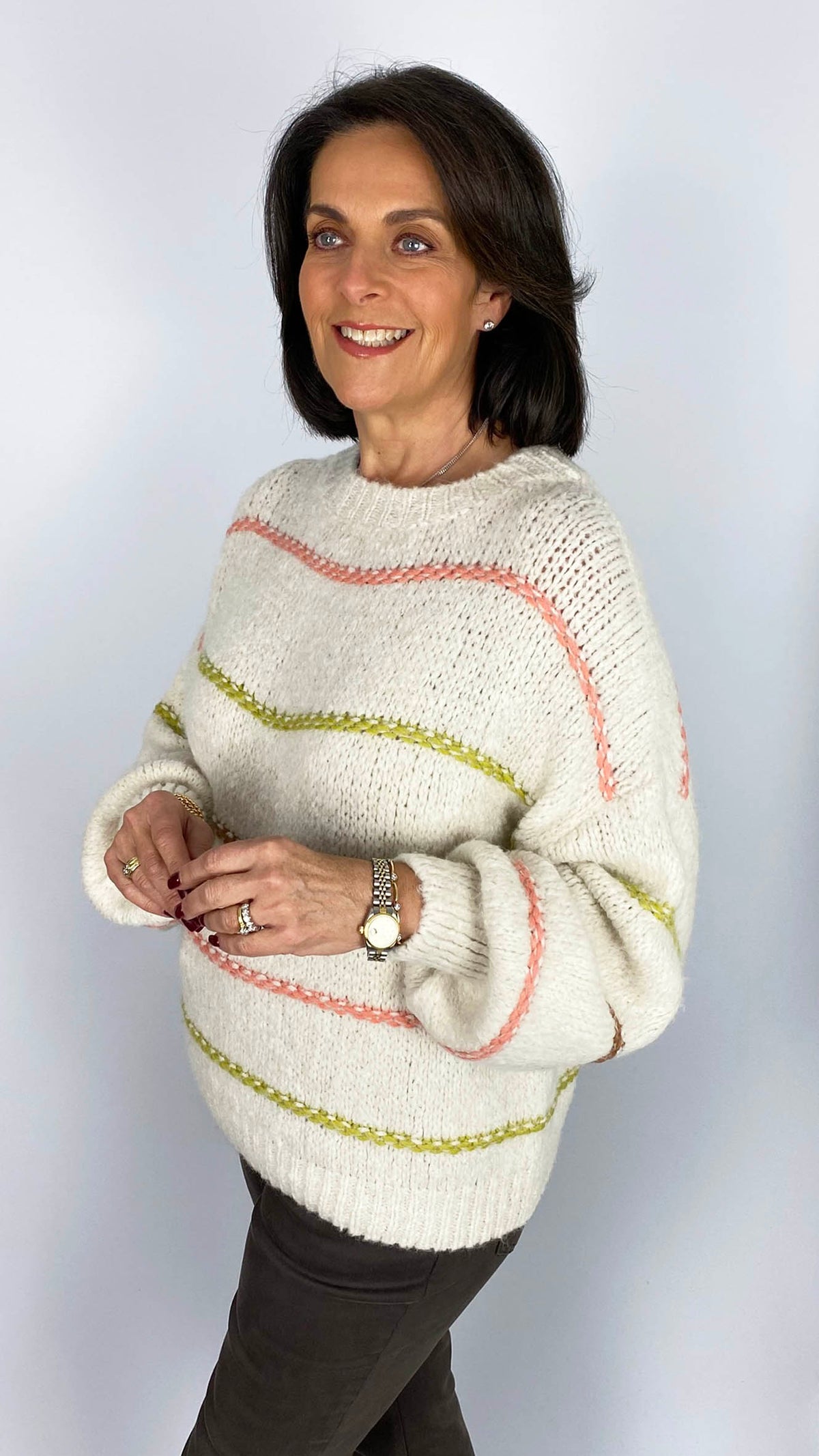 Blanket stitch cosy-feel jumper | 3 Colours