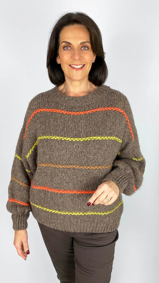 Blanket stitch cosy-feel jumper | 3 Colours