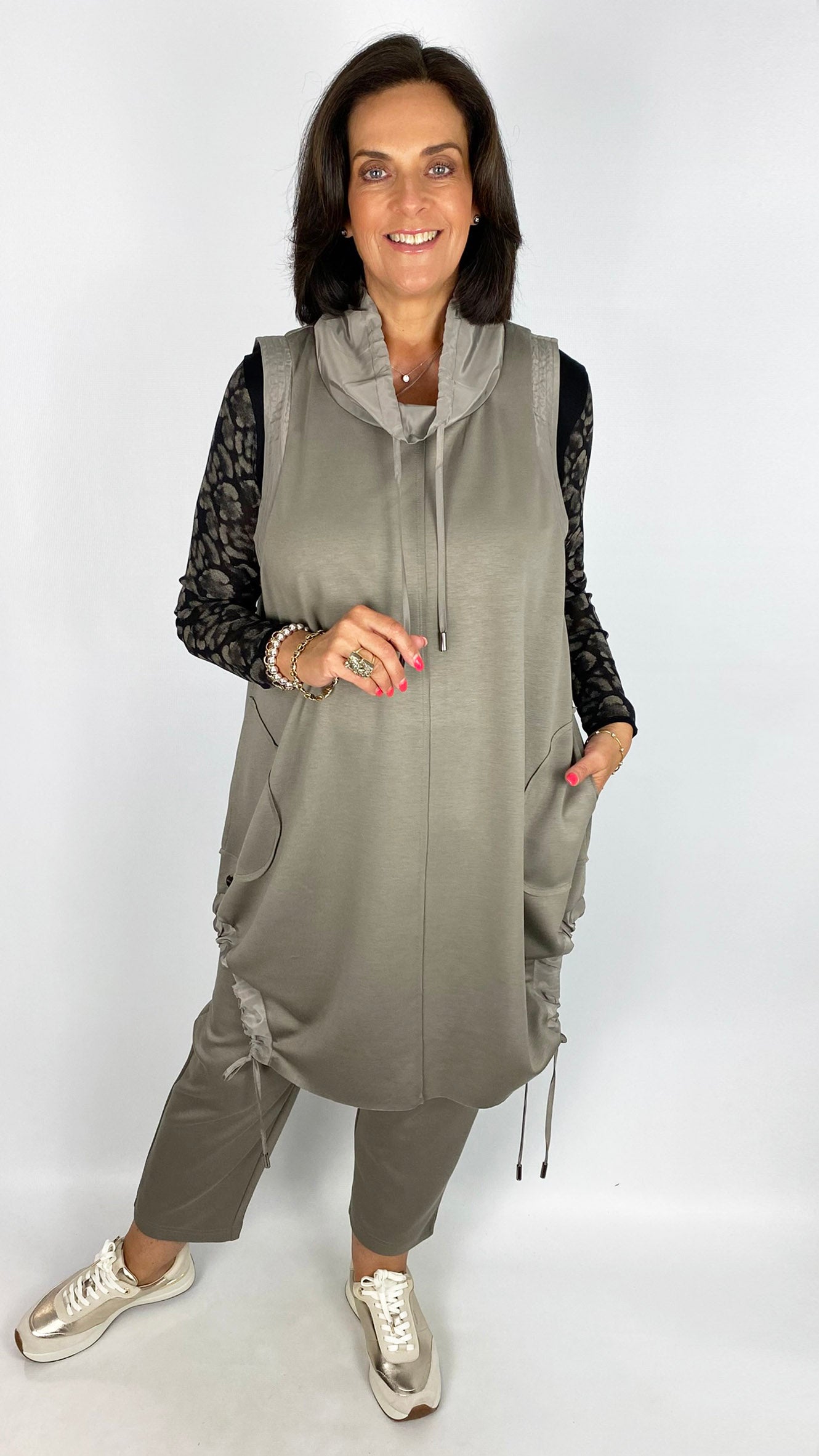 Mixed media sleeveless top | 2 Colours | by Malissa J