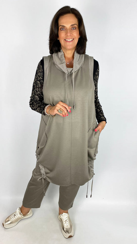 Mixed media sleeveless top | 2 Colours | by Malissa J