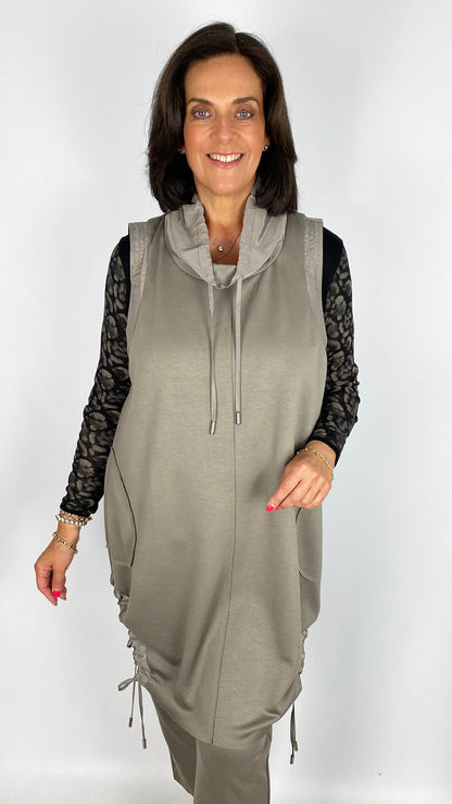 Mixed media sleeveless top | 2 Colours | by Malissa J