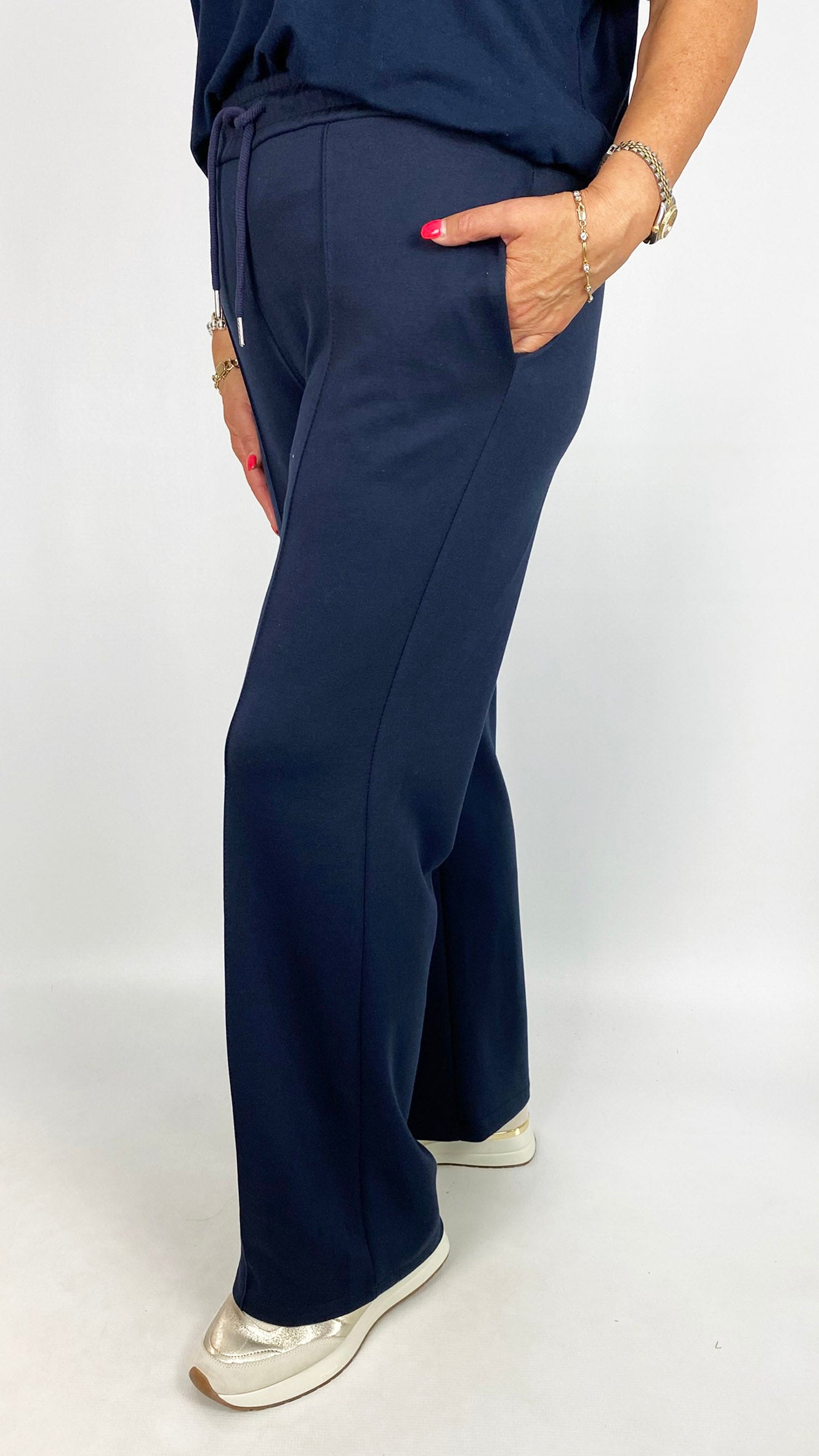 Wide-leg pull-on centre seam jogger pants | 5 colours