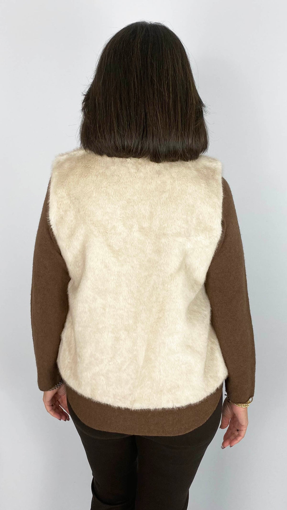 Faux fur funnel neck gilet | 4 Colours