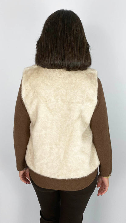 Faux fur funnel neck gilet | 4 Colours