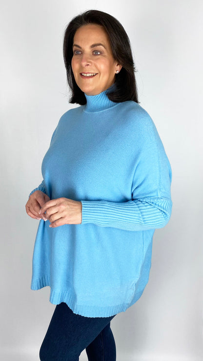 Ribbed turtle neck oversized jumper (6 Colours)