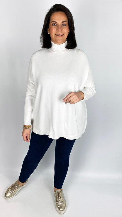 Ribbed turtle neck oversized jumper (6 Colours)