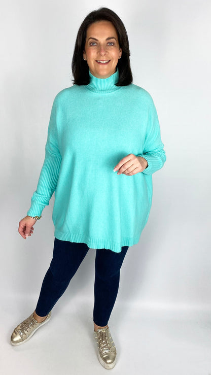 Ribbed turtle neck oversized jumper (6 Colours)