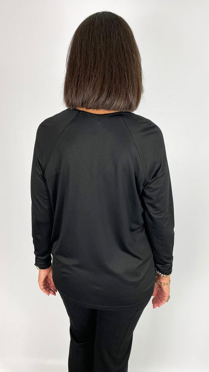 Studded v-neck drawstring top | 3 Colours | by Malissa J