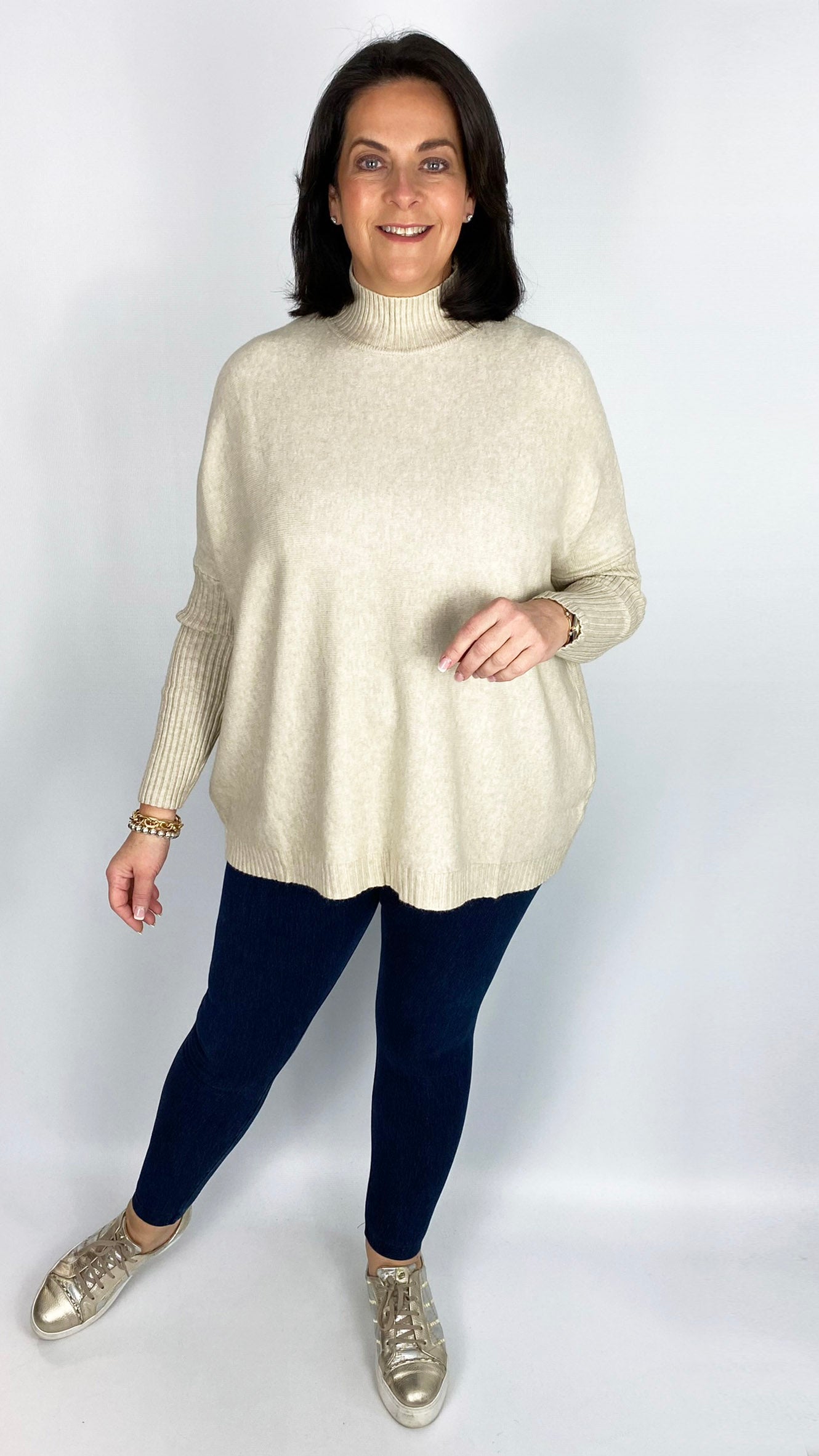 Ribbed turtle neck oversized jumper (6 Colours)