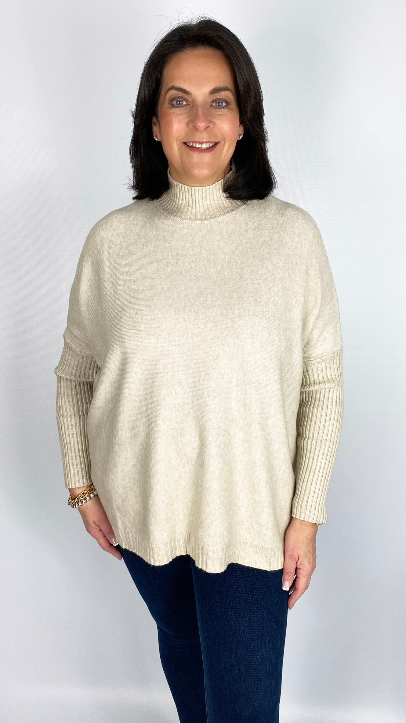 Ribbed turtle neck oversized jumper (6 Colours)