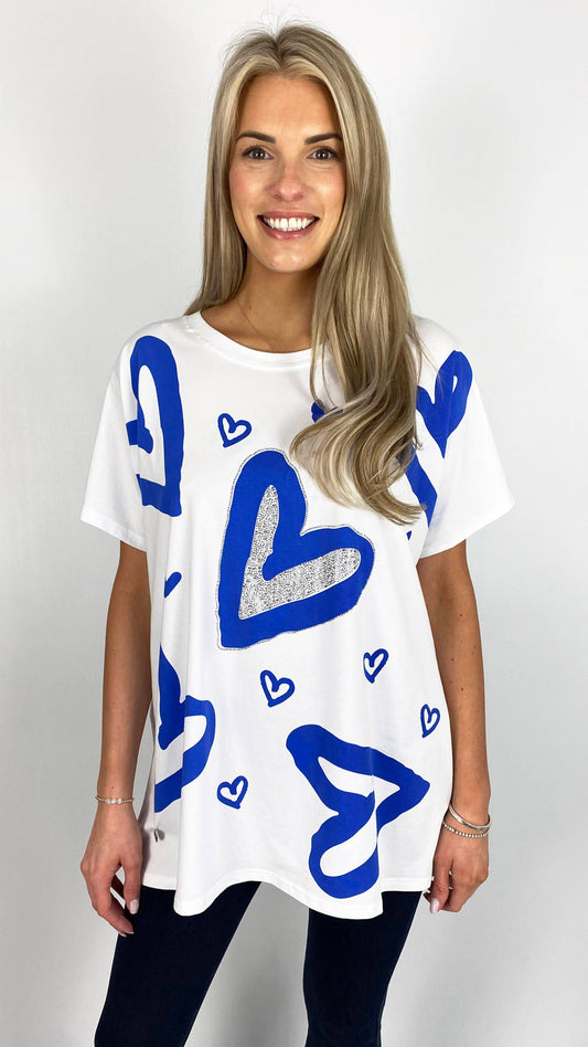 Graffiti heart t-shirt by Malissa J (2 Colours)