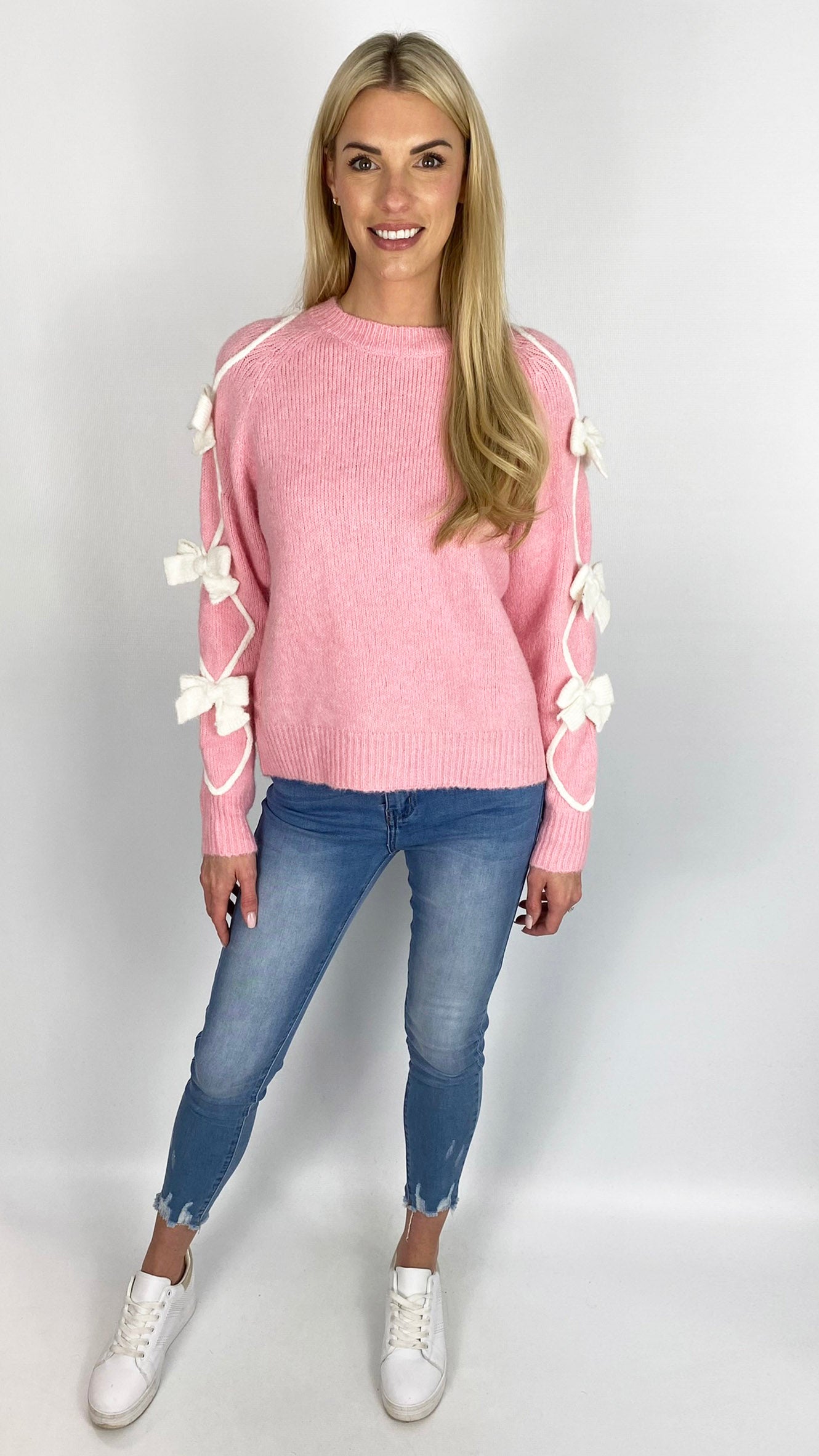 3D bow detail jumper (3 Colours) - last 1s