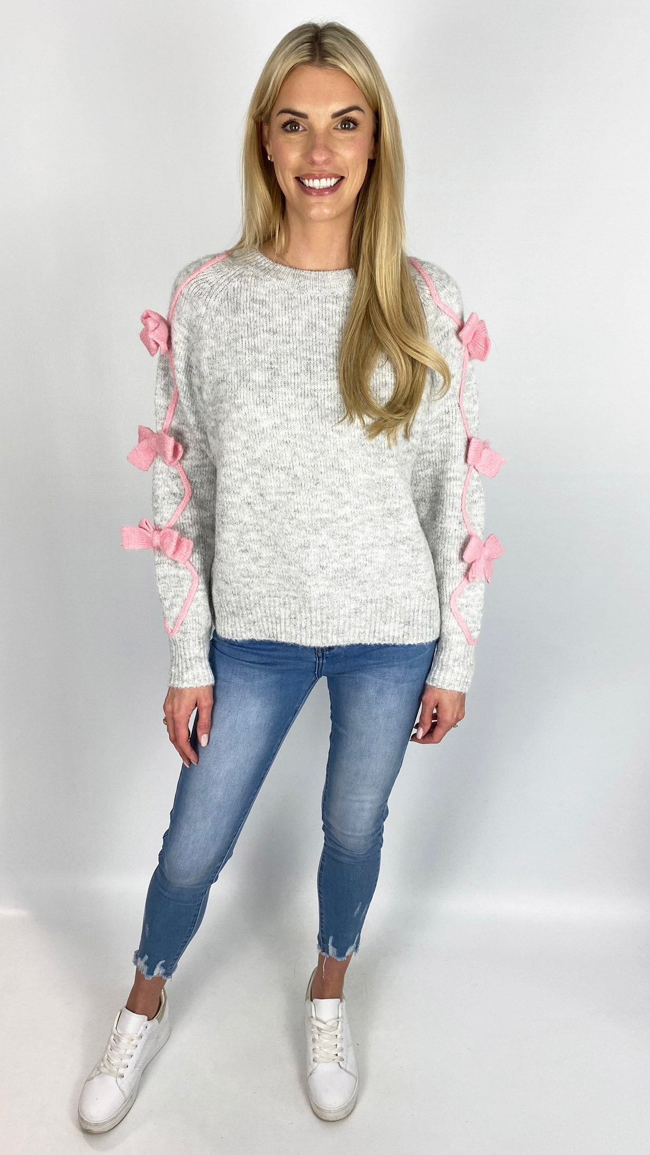 3D bow detail jumper (3 Colours) - last 1s